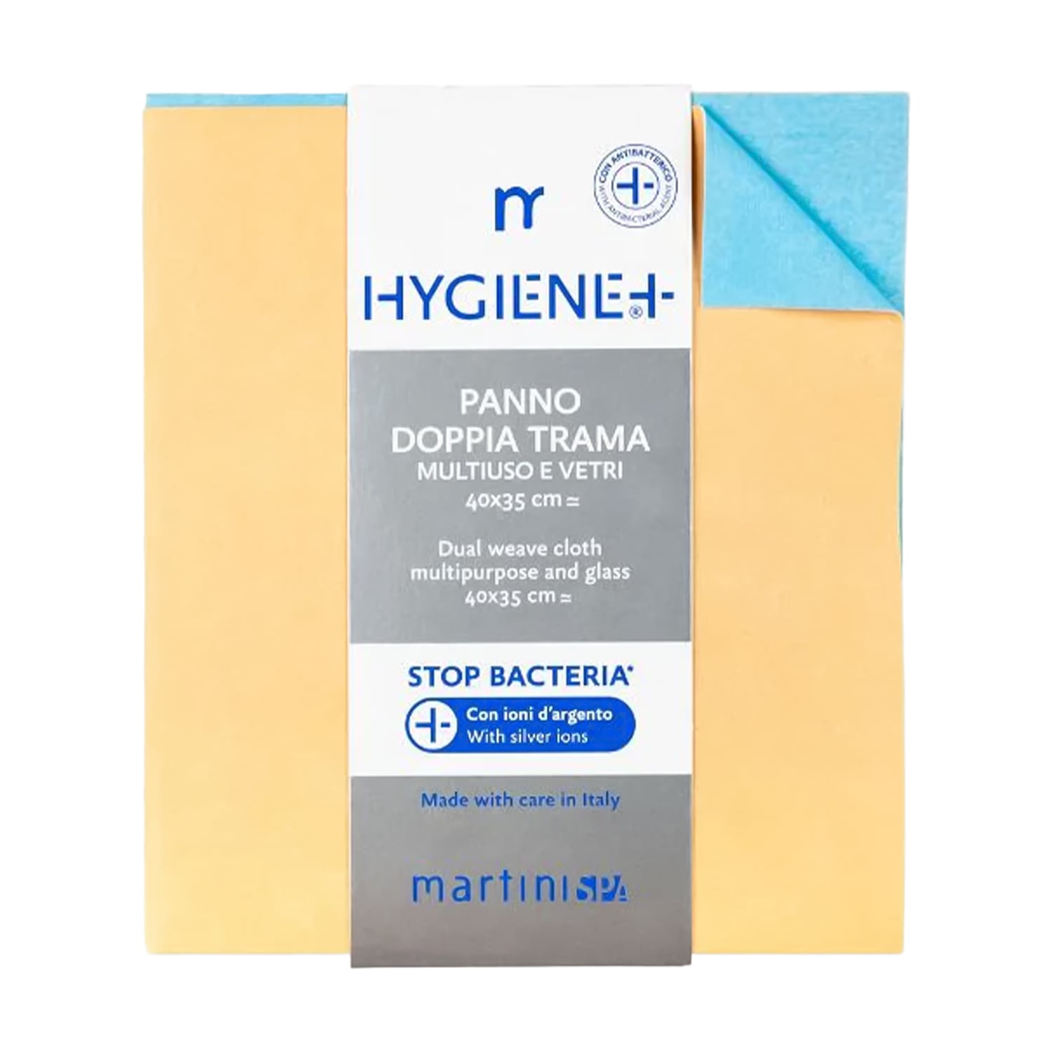 Багатофункціональна серветка для прибирання MARTINI SPA Hygiene+ Dual Weave Cloth Multipurpose And Glass, 40*35 см, 1 шт